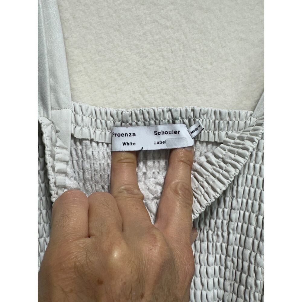 Proenza Schooler White Label Smocked Pleated Midi Dress White Size 2 Retail $595 - Picture 8 of 11